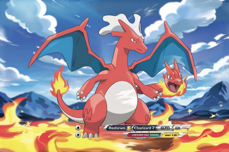 Reshiram and Charizard GX